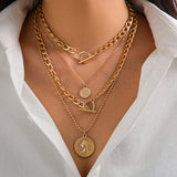 Fashion Punk Round Clavicle Chain Necklace – Jewelry Gift Ideas — 1