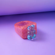 Cute Acrylic Glitter Bear Ring Big HUG ME Heart – Gifts for Her — 4
