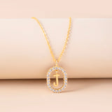 Crystal Letter Necklace Gold Name Initial – Jewelry Gift Ideas — 4