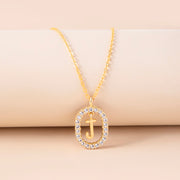 Crystal Letter Necklace Gold Name Initial – Jewelry Gift Ideas — 4