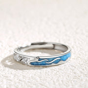 A Pair Of Pure Silver Wave Rings – Stylish Gifts — 4