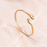 Titanium Steel C- Shaped Bracelet Snake-shaped – Jewelry Gift Ideas — 5