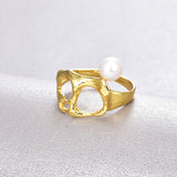 Irregular Cutout S925 Silver 18k Gold Plated Pearl – Meaningful Gifts — 2