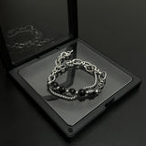 Titanium Steel Double-layer Burst Beads Bracelet – Jewelry Gift Ideas — 4