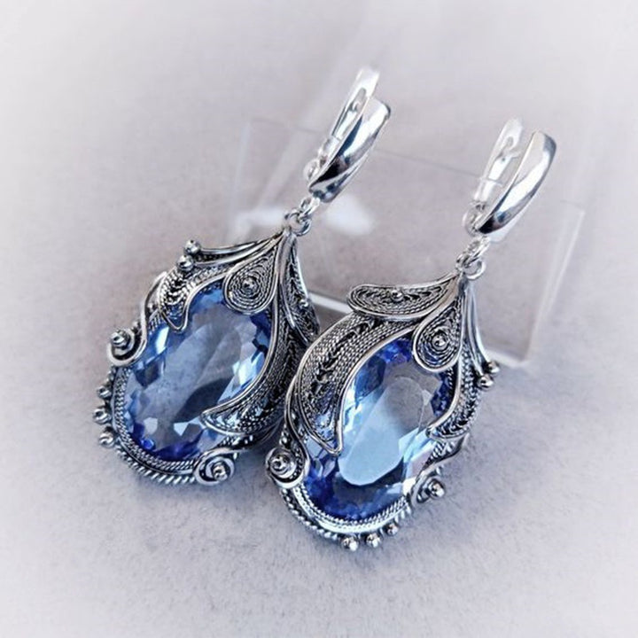 Fashion Imitation Platinum Inlaid Blue Zircon Women's – Stylish Gifts — 1