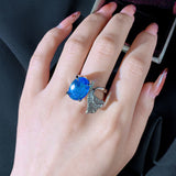 Tan Sang Blue Water Drop Pear Ring – Practical Gifts — 1