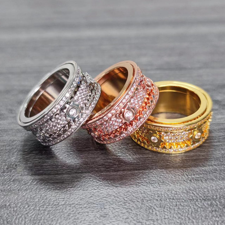 Fashion Eyelet Star Wheel Spinning Ring – Stylish Gifts — 1
