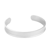 Simple C Shape 10mm Grooved Glossy Bracelet – Jewelry Gift Ideas — 5