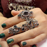 Resin Diamond Openwork Floral Vintage Ring – Thoughtful Gifts — 1