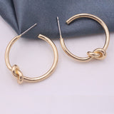 Fashion Alloy C Geometric Half Circle Knotted Earrings – Stylish Gifts — 3