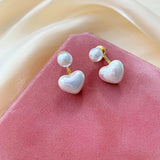 S925 Silver Needle Asymmetric Tassel Love Stud – Gifts for Couples — 8