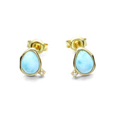 Natural Haiwen Stone Topaz Earrings – Thoughtful Gifts — 4