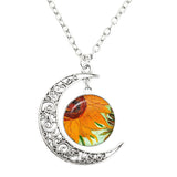 Van Gogh Starry Night Painting Moon Necklace – Jewelry Gift Ideas — 3