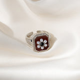 Retro Hong Kong Style Pearl Flower Ring – Stylish Gifts — 9