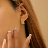 Stainless Steel C- Type Gold Earrings Women's – Gifts for Her — 1