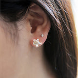 Snowflake Zircon Women's Plum Crystal Earrings – Gifts for Her — 1