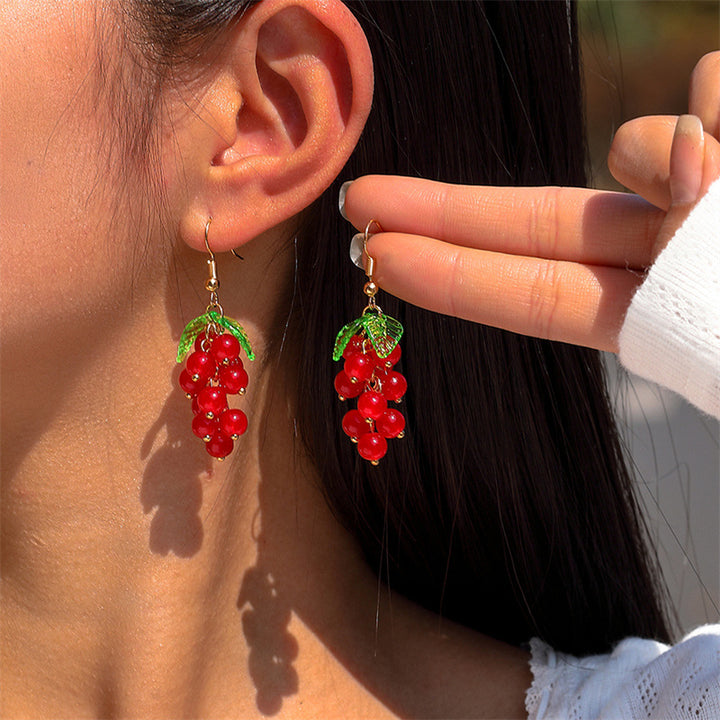 Vintage Design Grape Earrings For Women – Gifts for Her — 1