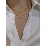 Womens Mini Cross Diamond Double Layer Necklace – Jewelry Gift Ideas — 5