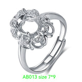 925 Silver Plating 18k Platinum Ring Frame Accessories – Stylish Gifts — 3
