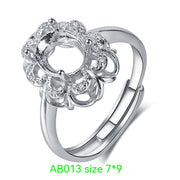 925 Silver Plating 18k Platinum Ring Frame Accessories – Stylish Gifts — 3