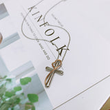 Heart-shaped Cross Necklace Simple Color – Jewelry Gift Ideas — 3