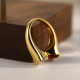 Zircon Ring Asymmetrical Opening Ring Personality – Unique Gift Ideas — 3