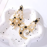Retro Exaggerated Earrings For Women Rhinestone Pearl – Gifts for Her — 4