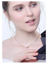 Women's Simple Mobius Double Ring Necklace – Jewelry Gift Ideas — 3