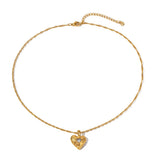 Alloy Heart-shaped Necklace With Diamond Fashion INS – Stylish Gifts — 6