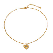 Alloy Heart-shaped Necklace With Diamond Fashion INS – Stylish Gifts — 6