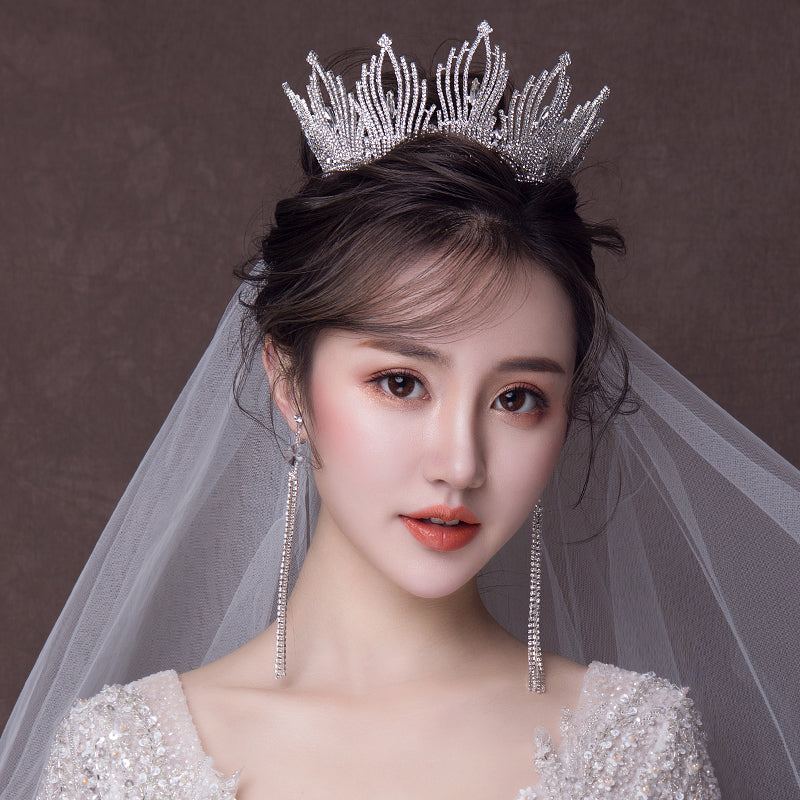 Shiny Bride Tiaras Crowns Crystal Wedding Hair – Gifts for Couples — 1