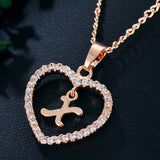 26 Letters Heart-shaped Zircon Pendant Necklace – Jewelry Gift Ideas — 2