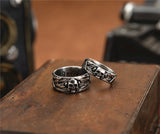 Skull Couple Ring Vintage Old Domineering Men's Cross – Gifts for Him — 11