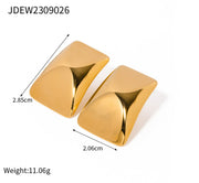 18K Gold Rectangle Elsie Gold Earrings – Surprise Gifts — 3
