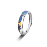 Blue Starry Sky Couple Ring Male And Female Pair – Stylish Gifts — 5