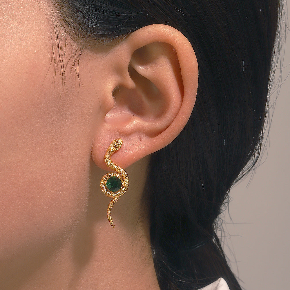 Women's Temperamental Vintage Diamond-set Snake – Gifts for Her — 1