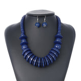 Wood Sequin Geometry Ornament Necklace – Jewelry Gift Ideas — 5