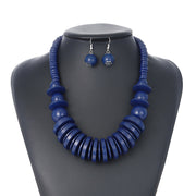 Wood Sequin Geometry Ornament Necklace – Jewelry Gift Ideas — 5