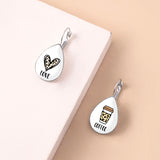 Funny Love Coffee Doodle Glass Dangle Earrings – Gifts for Her — 4