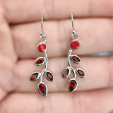 Inlaid Zircon Leaf-shaped Earrings – Practical Gifts — 2