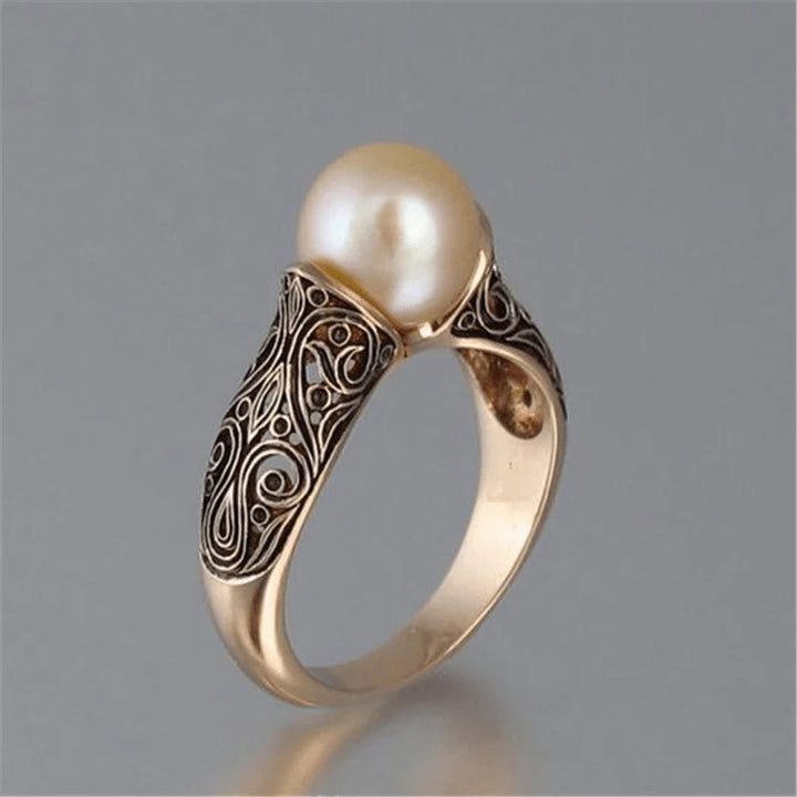 Inlaid Imported Artificial ABS Pearl Ring – Holiday Gift Ideas — 1