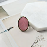 Vintage Oval Flower Gemstone Ring For Women – Gifts for Her — 5
