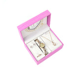 Women's Zircon Crystal Necklace Earrings Ring Gift Set – Gifts for Her — 4