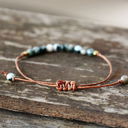 Aquatic Onyx Bracelet Ethnic Wind Braided – Jewelry Gift Ideas — 2