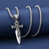 Carved Viking Celtic Knot Sword Pendant Men's – Jewelry Gift Ideas — 3