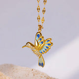 Fashion Stainless Steel Hummingbird Color – Jewelry Gift Ideas — 2