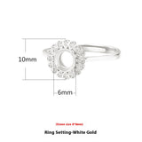 Sterling Silver Rose Gold Women's Eardrop Frame Open – Gifts for Her — 4