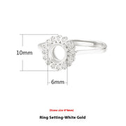Sterling Silver Rose Gold Women's Eardrop Frame Open – Gifts for Her — 4