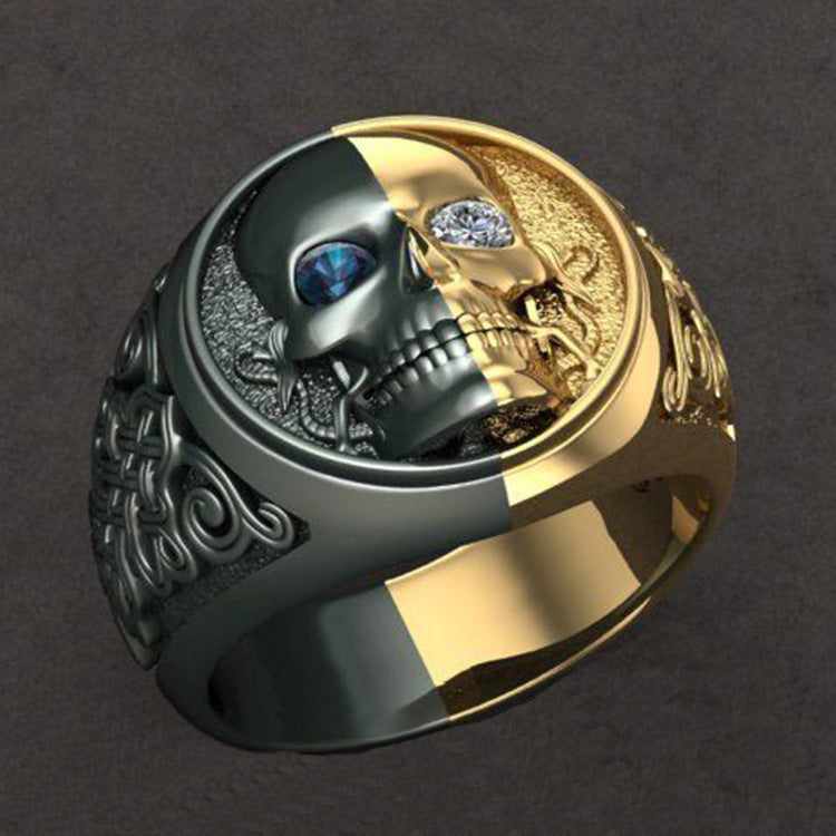 Men's Fashion Trend Blue And White Diamond Two Tone – Stylish Gifts — 1