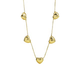 Brass 18K Multiple Heart-shaped Necklace – Jewelry Gift Ideas — 4